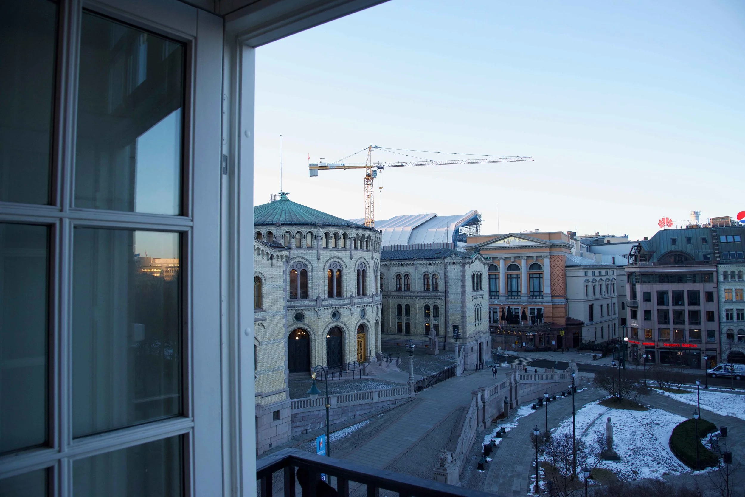 Superior double room, room with a view, Grand Hotel Oslo, Norway. Image©thingstodot.com