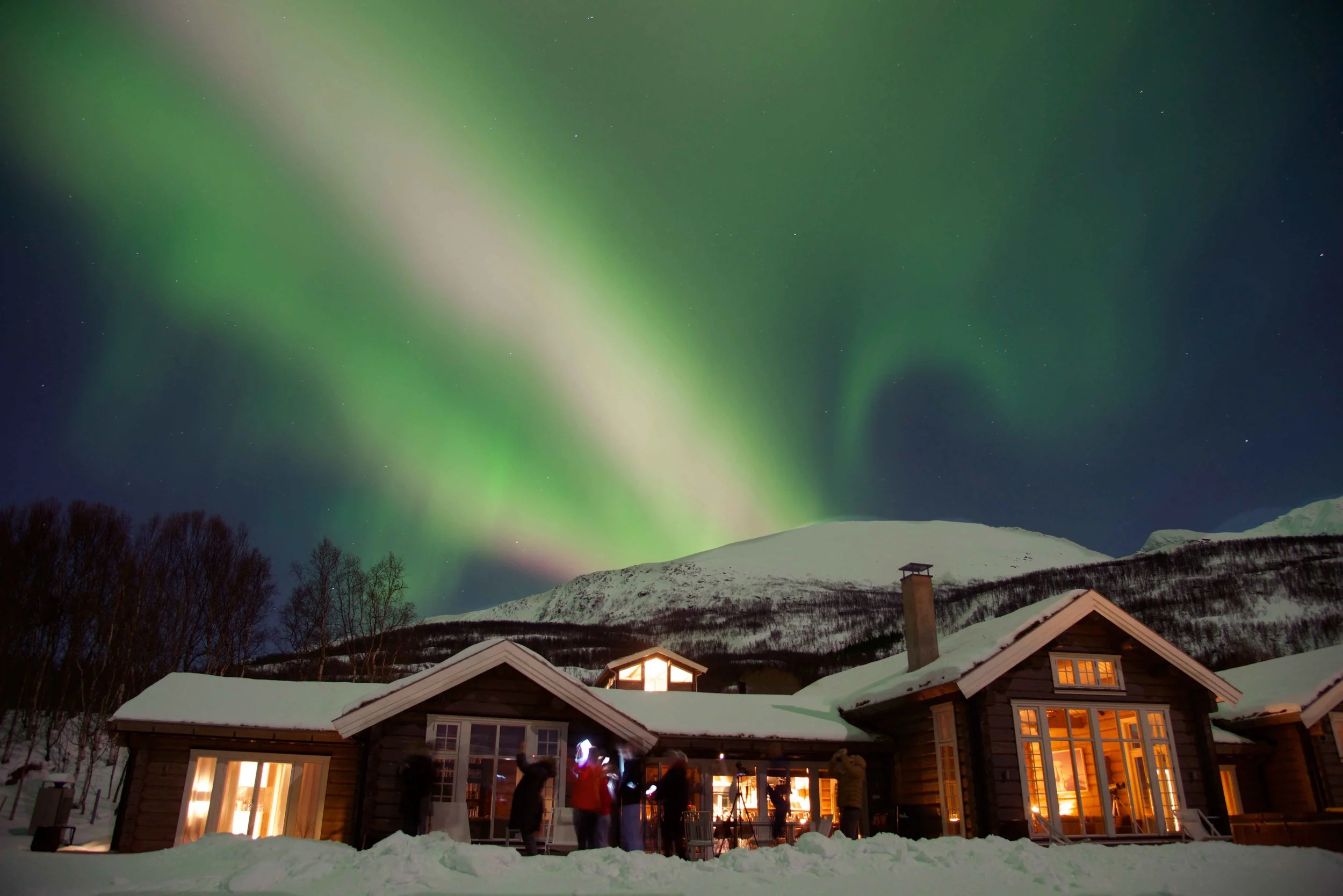 Northern Lights, Aurora Borealis, Lyngen Lodge, Norway. Image©thingstodot.com