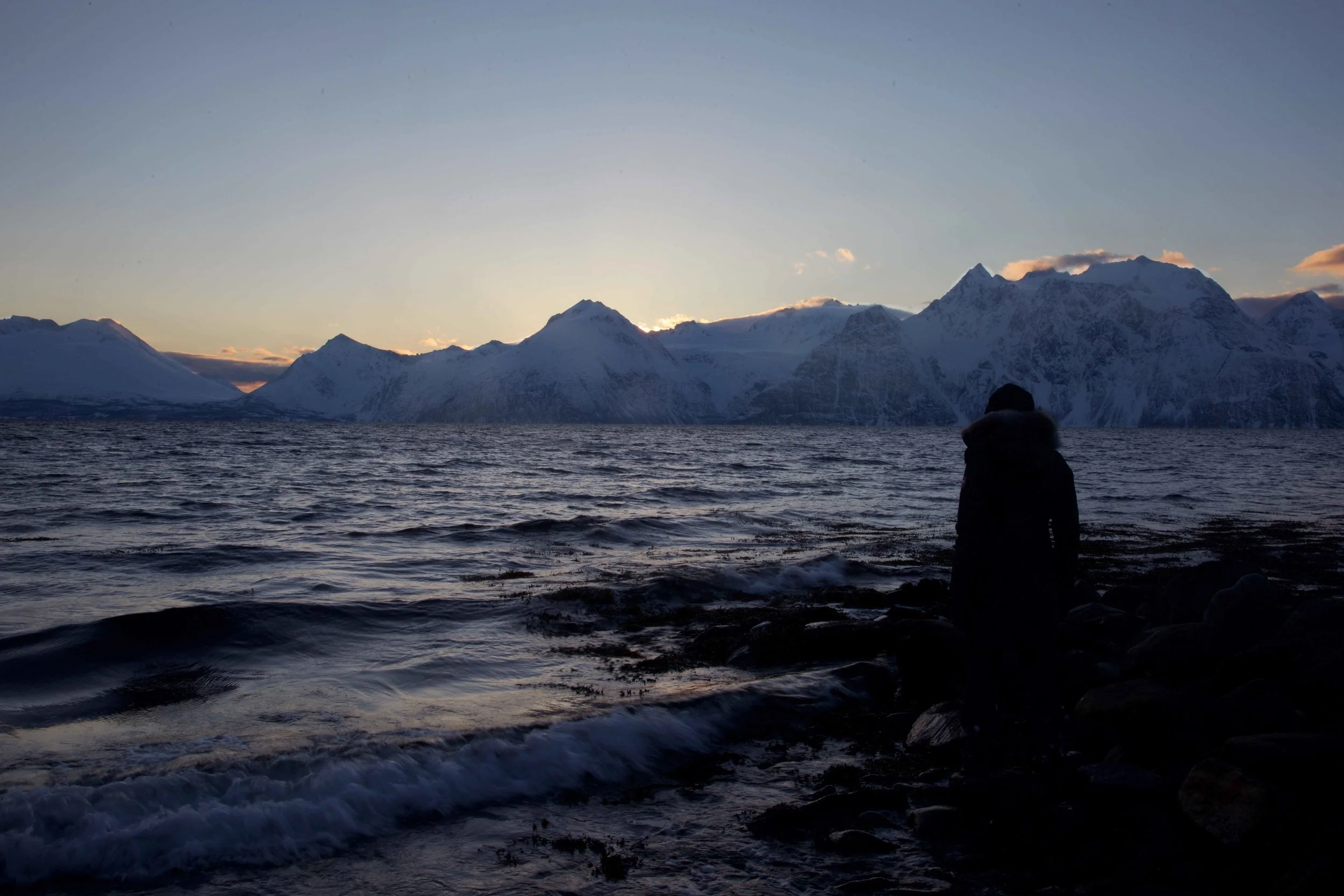 Arctic scenery, Lyngen Alps, Norwegian fjords, Lyngen Lodge, Arctic Circle, Norway. Image©thingstodot.com