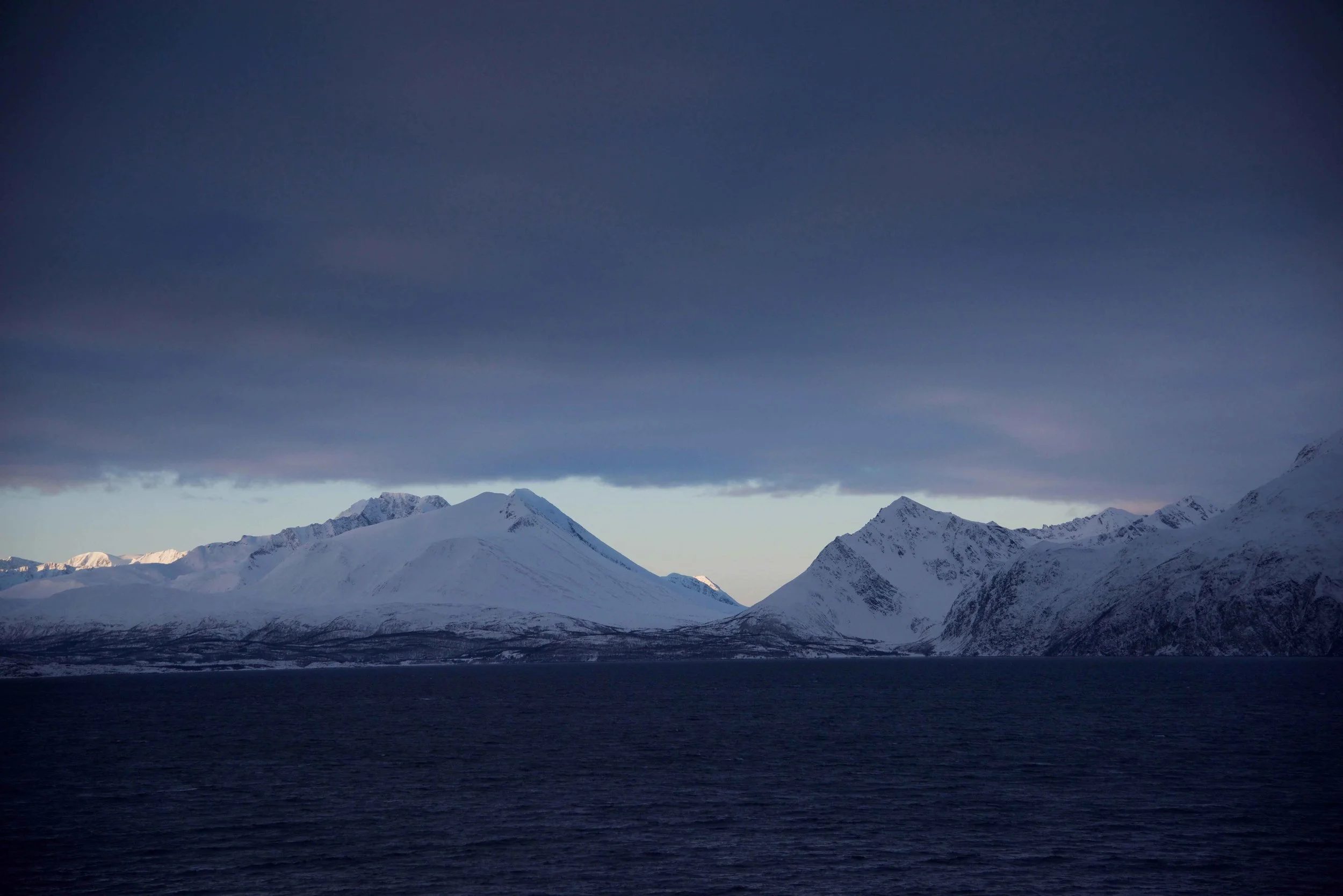 Arctic scenery, Lyngen Alps, Norwegian fjords, Lyngen Lodge, Arctic Circle, Norway. Image©thingstodot.com