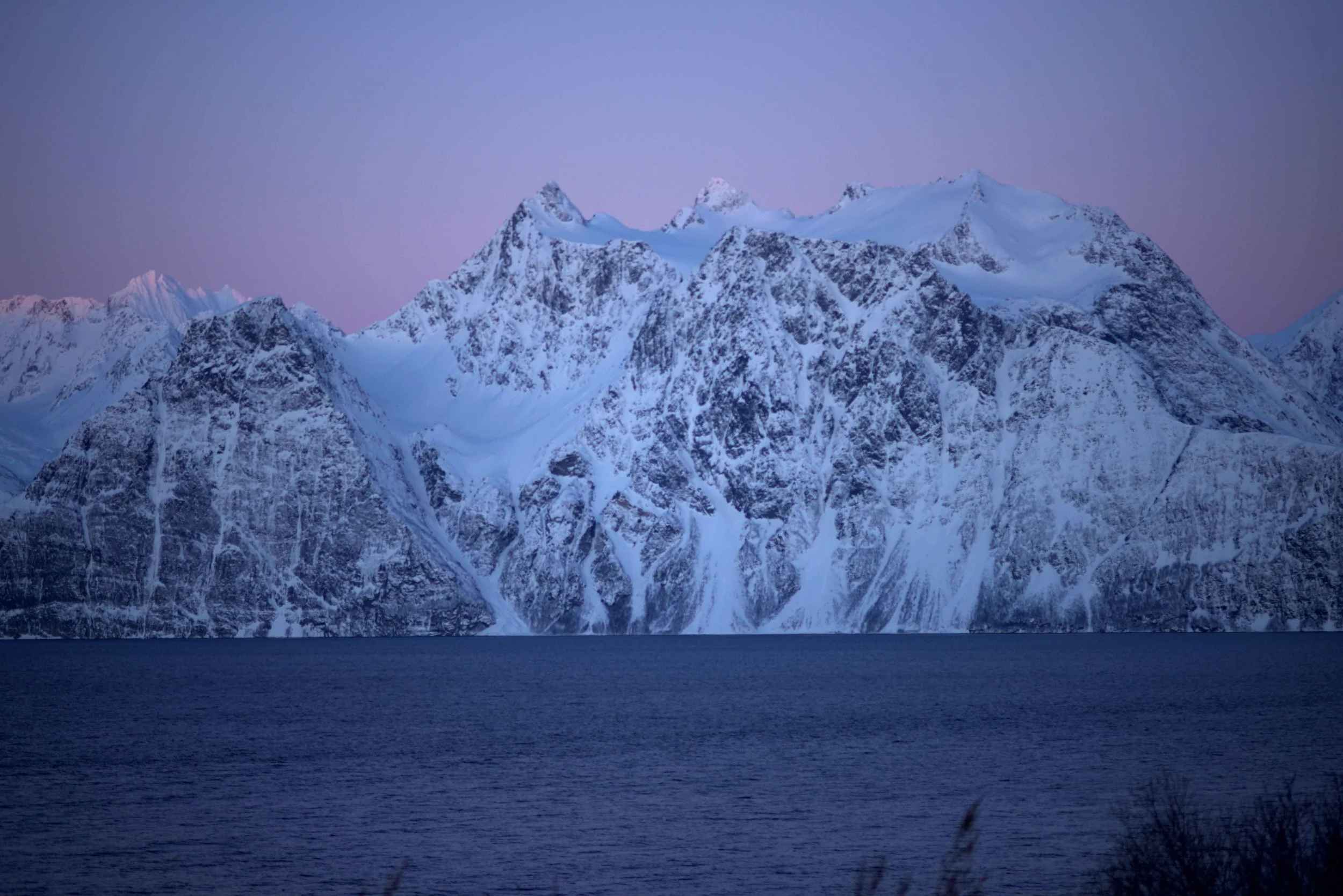 Sunrise on Lyngen fjords, Arctic Circle, Norway. Image©thingstodot.com