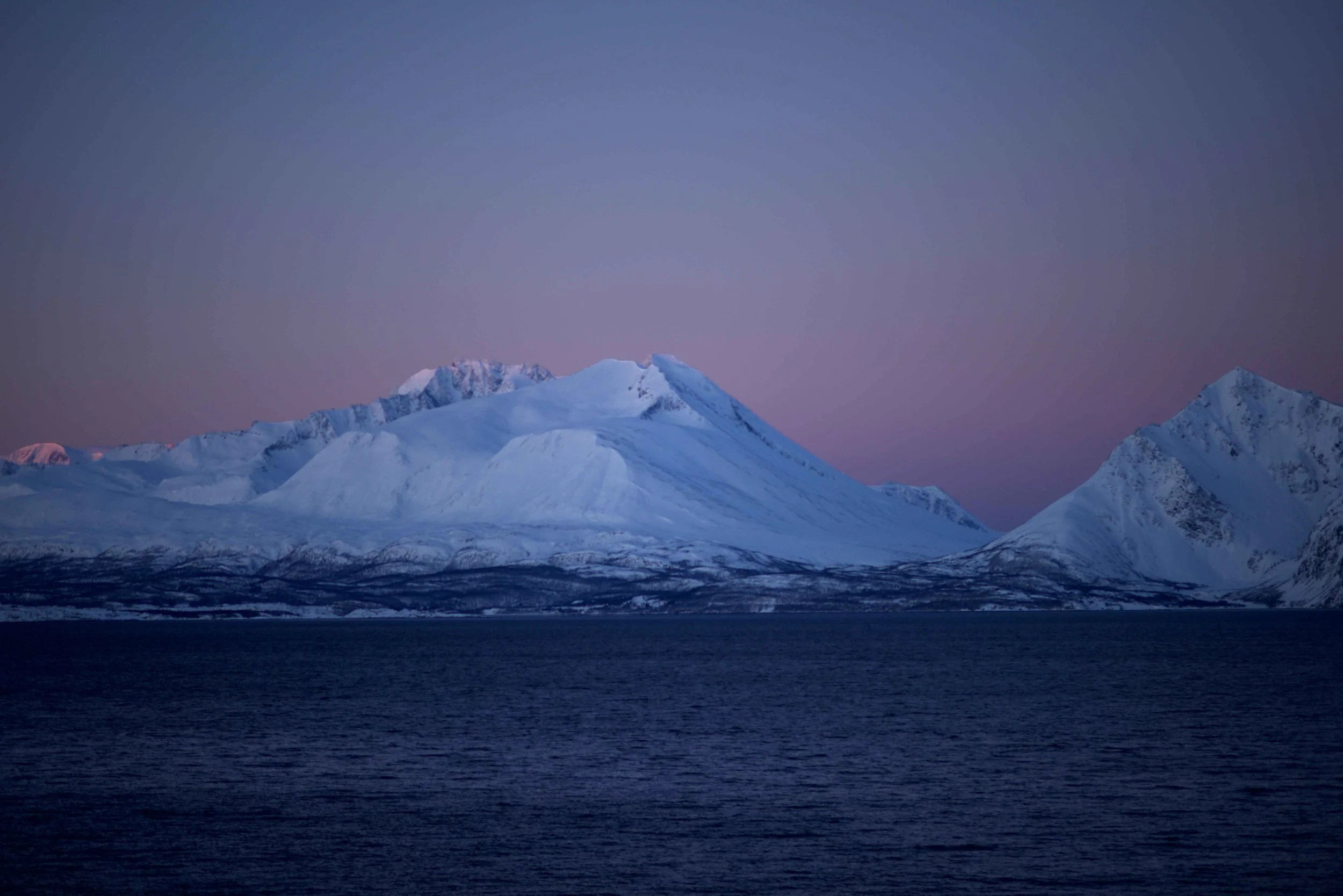 Sunrise on Lyngen fjords, Arctic Circle, Norway. Image©thingstodot.com