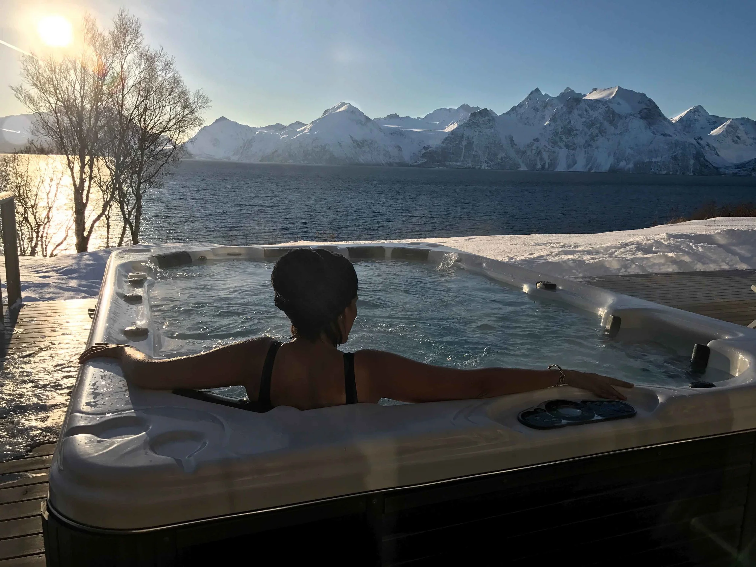 Arctic spa, Lyngen Lodge, Lyngen Fjords, Arctic Circle, Norway. Image©thingstodot.com