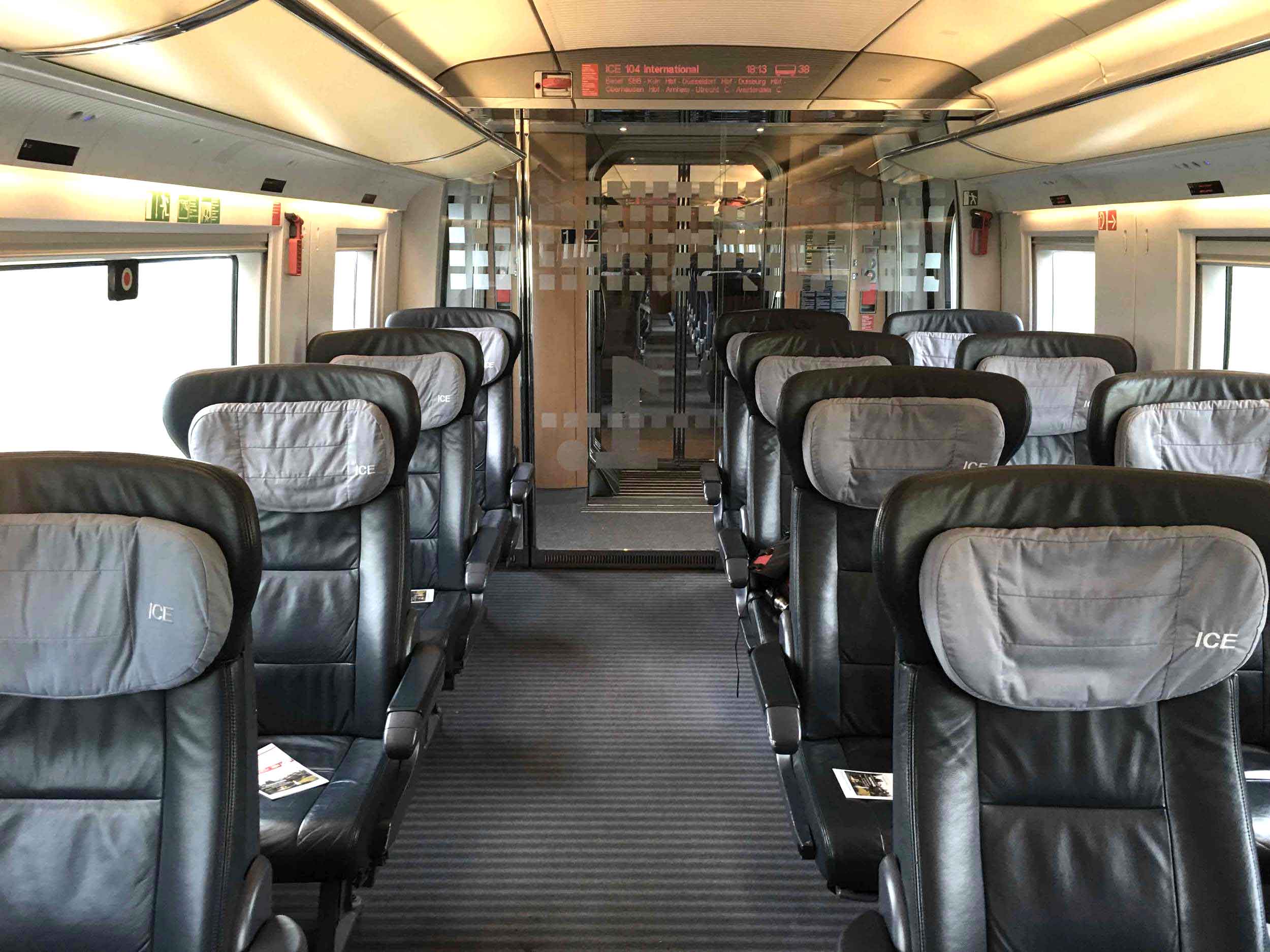 ICE, Inter City Express, First Class, German Rail. Image©thingstodot.com