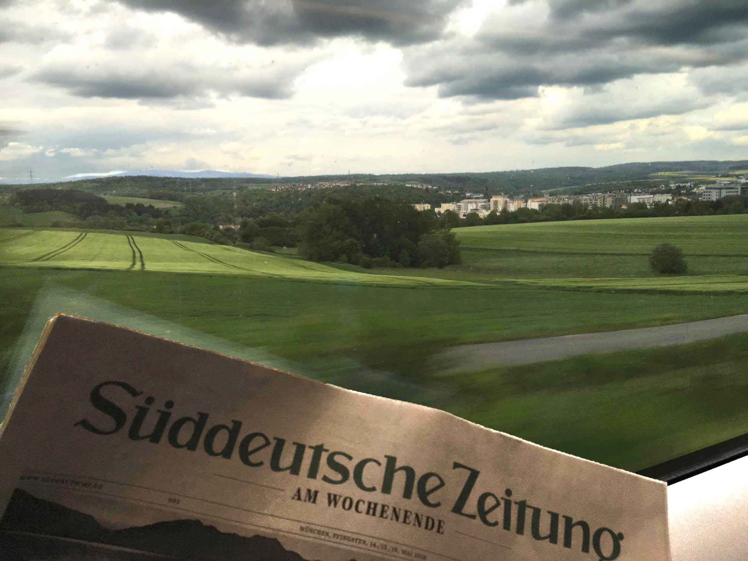 Scenic landscapes, ICE, Inter City Express, First Class, German Rail. Image©thingstodot.com