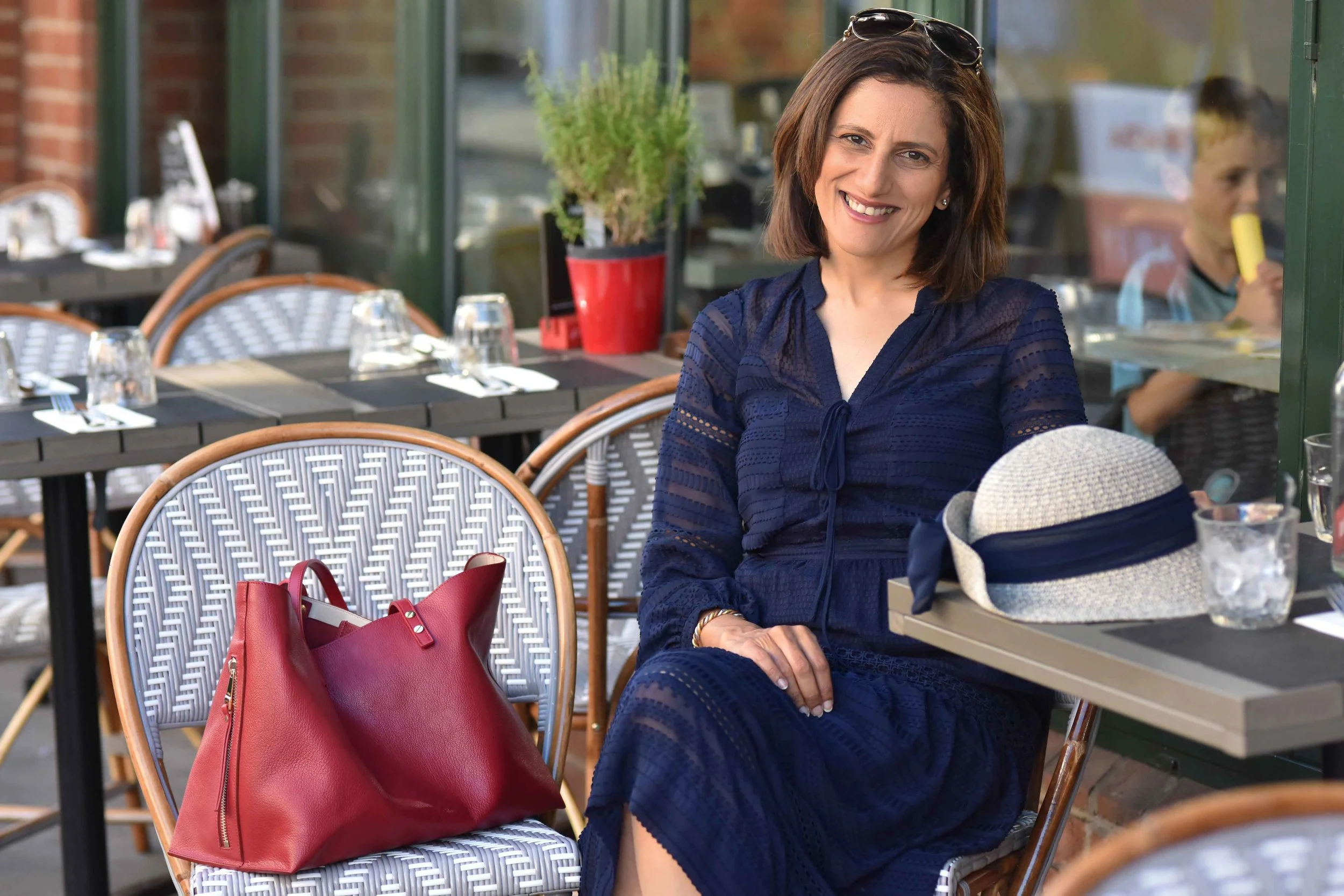 Karen Millen lace dress, Chloe tote, Henley-on-Thames, UK. Image©thingstodot.com