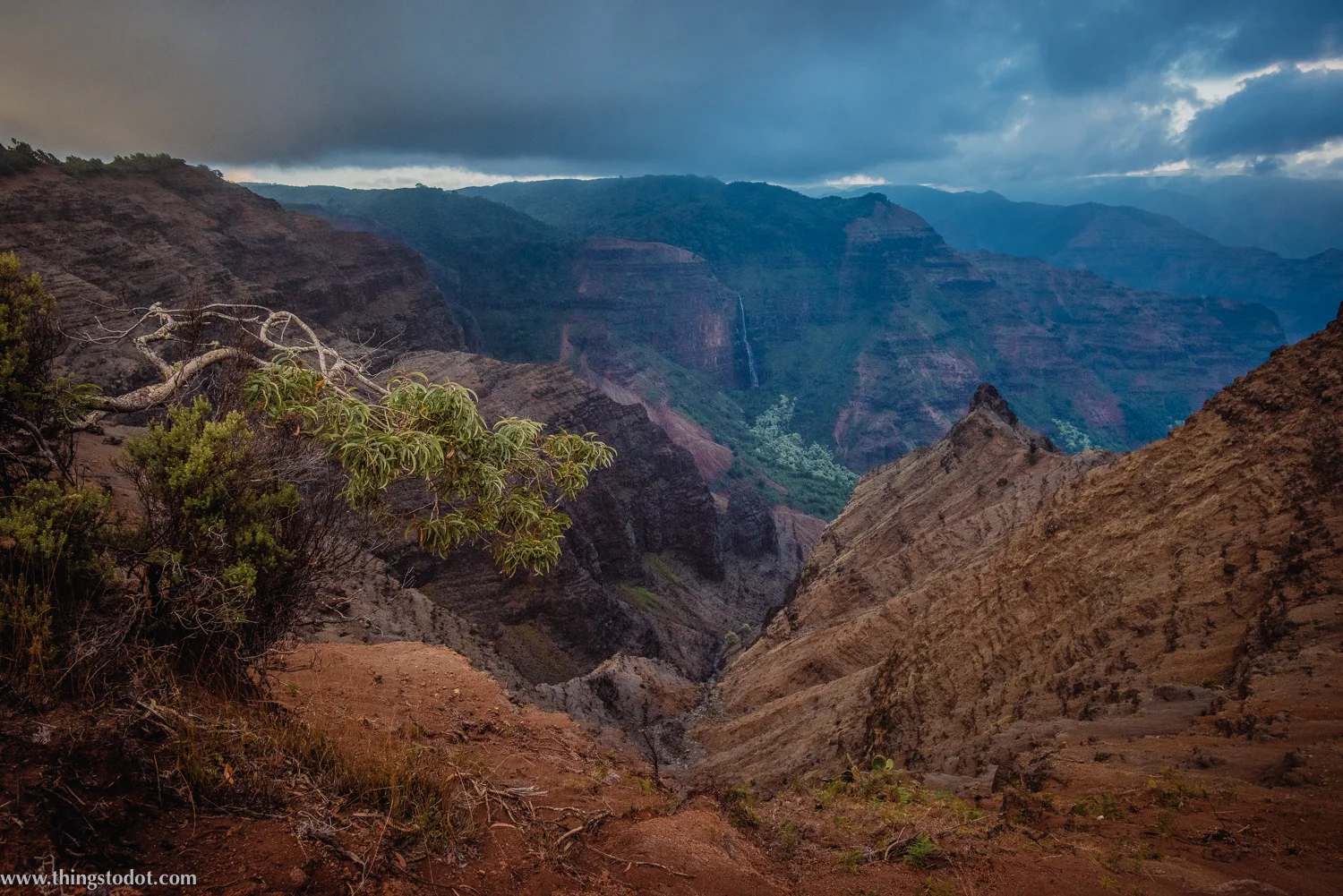 Waimea Canyon Lookout, Kauai, Hawaii. Photo: Patrick Kelley (www.pk-worldwide.com). Image©www.thingstodot.com