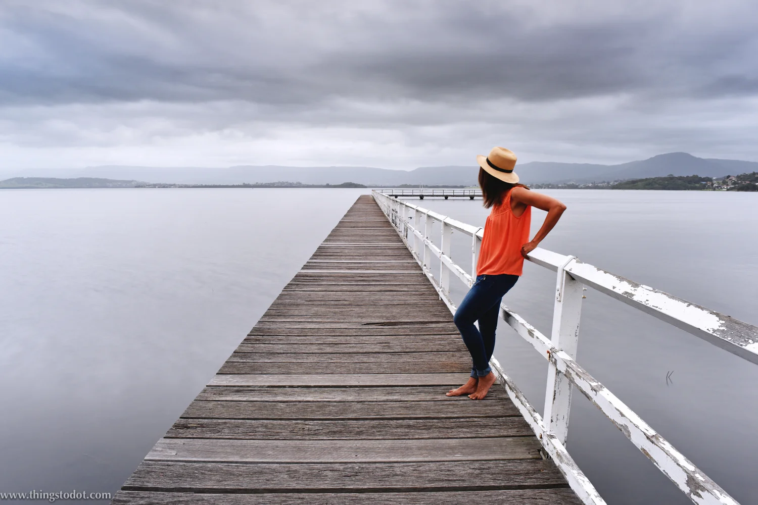 Lake Illawara, Primbee Jetty, NSW, Australia. Photo: Brad Chilby (http://chilby.com.au). Image©www.thingstodot.com. Clothes: https://www.cream-clothing.com.