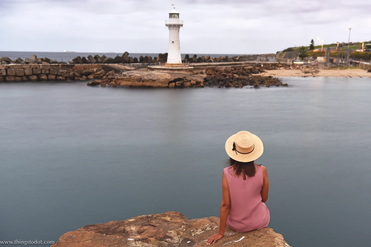 Wollongong Harbour Old Lighthouse, NSW, Australia. Photo: Brad Chilby (http://chilby.com.au). Image©www.thingstodot.com. Clothes: https://www.cream-clothing.com.