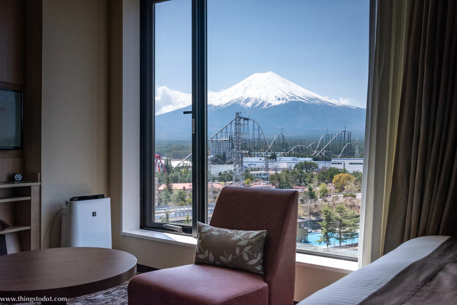 HOTEL MYSTAYS Fuji Onsen Resort, Fuji, Japan. Photo: Gunjan Virk. Image©www.thingstodot.com.