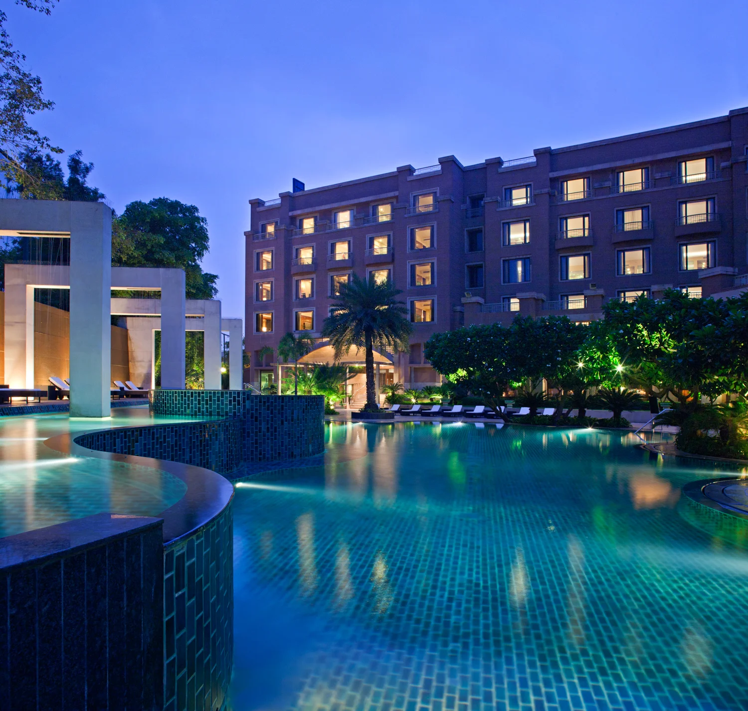 Radisson Blu Plaza Delhi Airport Hotel, Poolside. www.thingstodot.com.