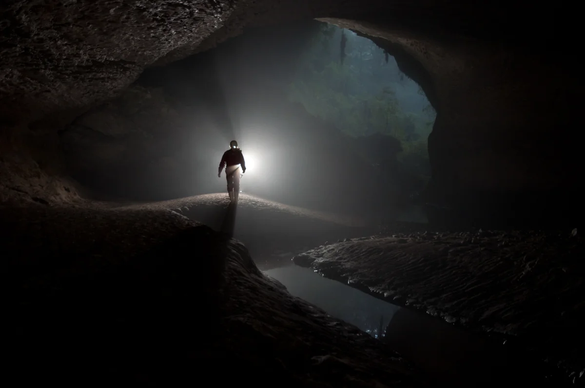 Glowworm cave, Metro Cave/Te Ananui Cave, New Zealand South Island (West Coast). Photo by Neil Silverwood. Photo©Neil Silverwood.