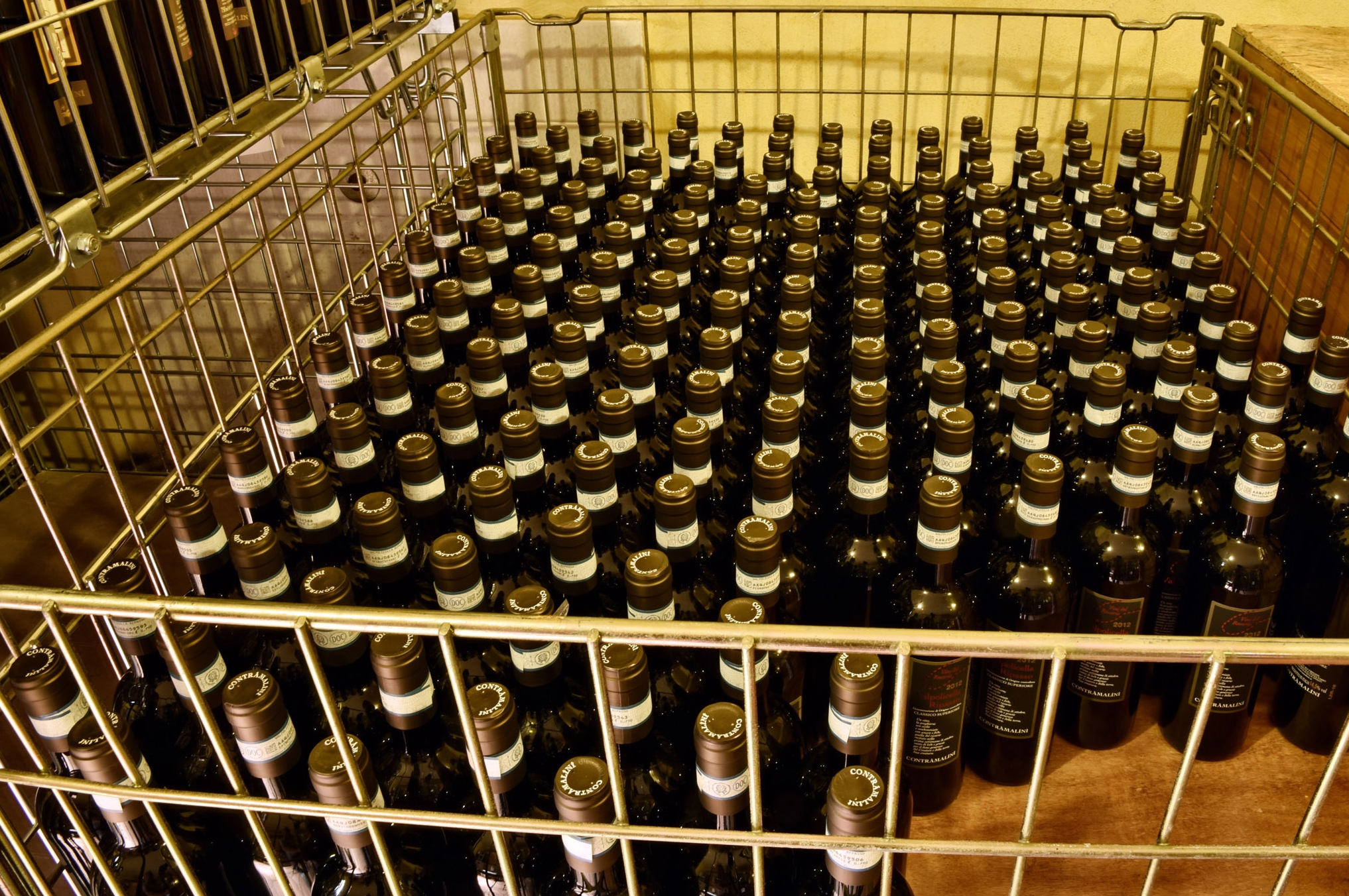 Wine aging in the bottles