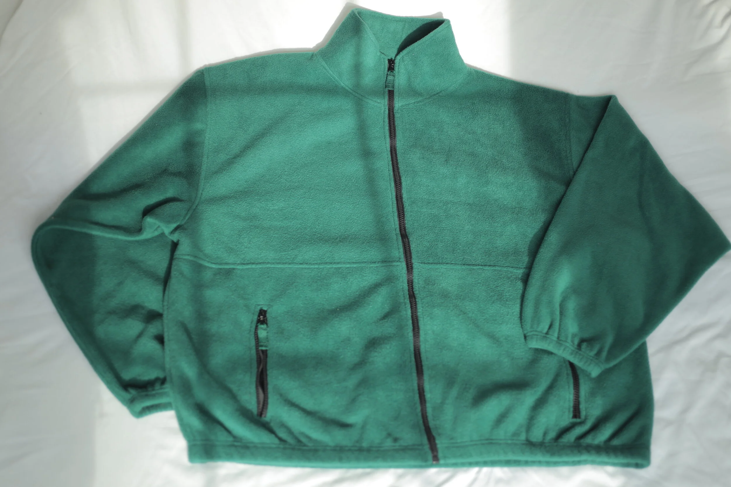 Green Fleece Zip-Up