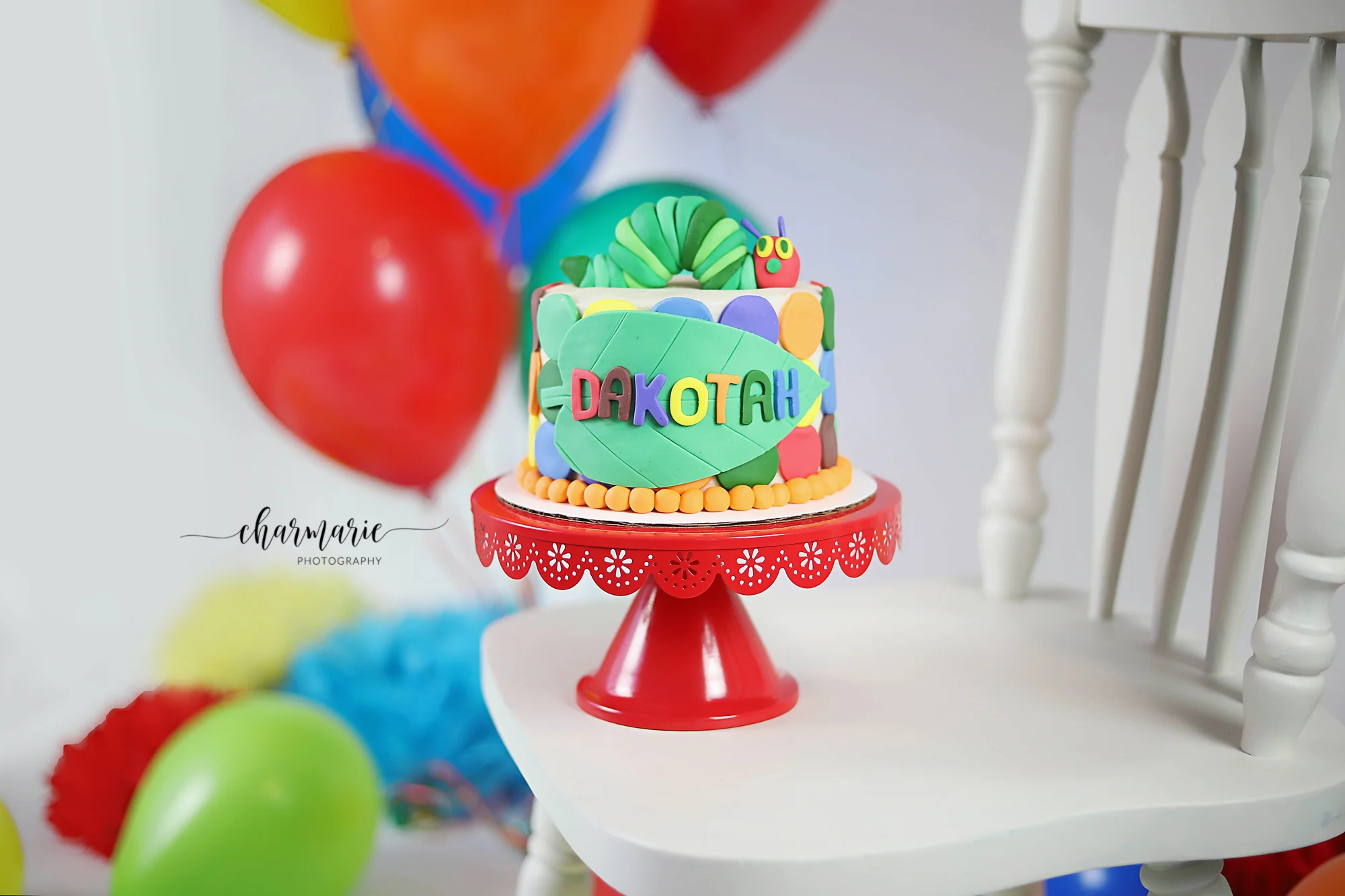 Charlotte Photographer: Hungry Caterpillar Cake Smash