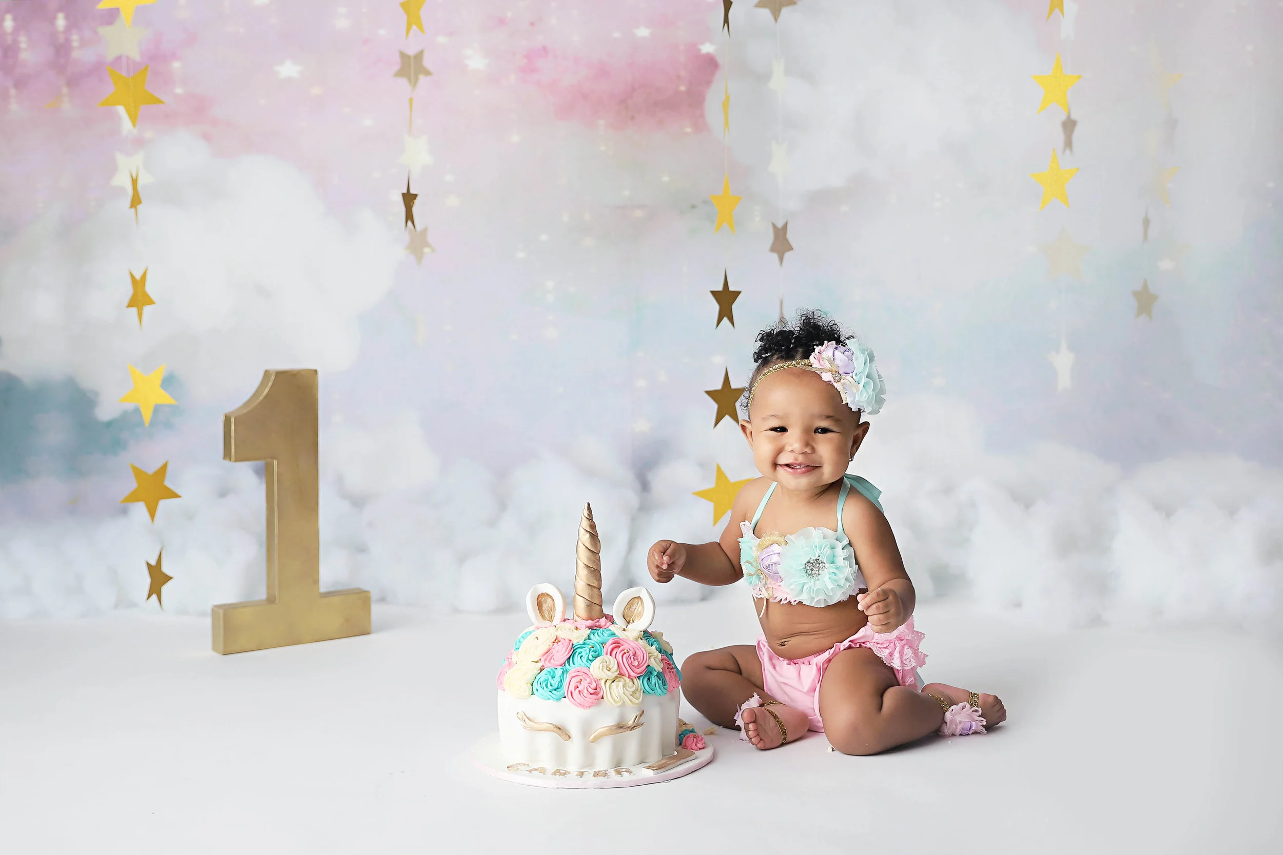 Charlotte Photographer // Unicorn Cake Smash Session