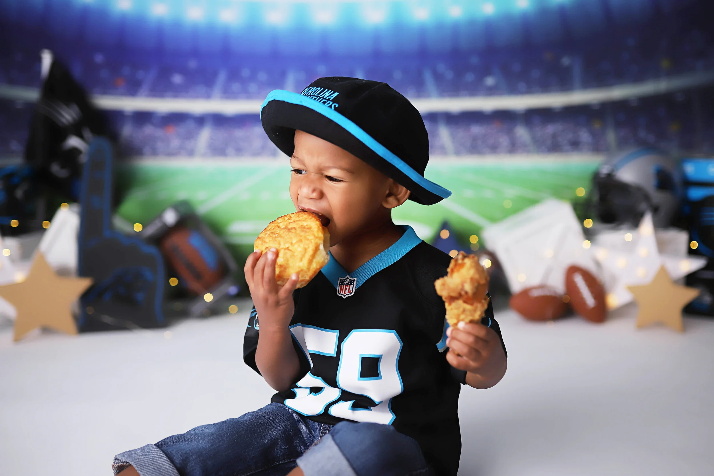 Charlotte Photographer // Carolina Panthers - Bojangles Tailgating Birthday Session