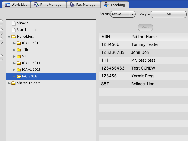 Teaching files - this tool can be used to save and categorize interesting studies for later use. Certification processes can benefit by allowing the team to gather appropriate studies for submission proactively.