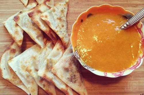 Baked Vegetable Dumplings with Apricot Dipping - an InDependent Original recipe