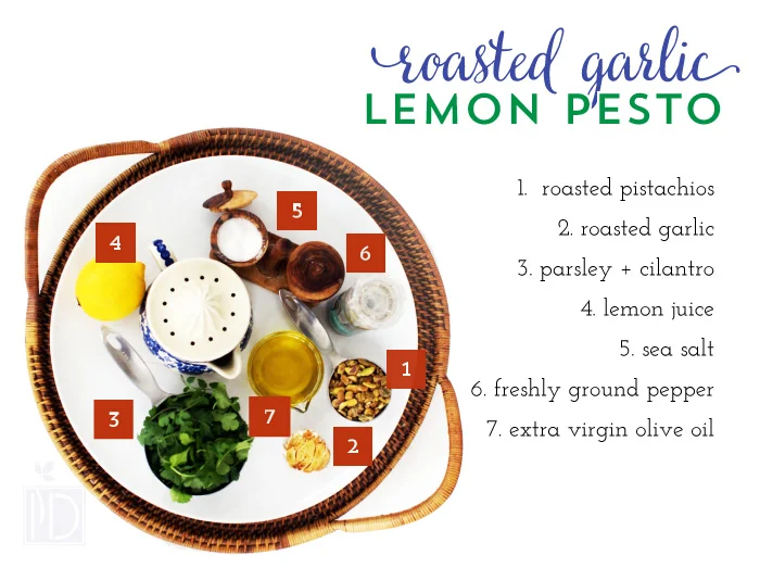 Roasted Garlic Lemon Pesto