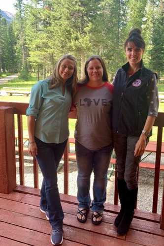 Corie Weathers, Rebecca Alwine, and Taya Kyle at the Empowered Spouses Retreat
