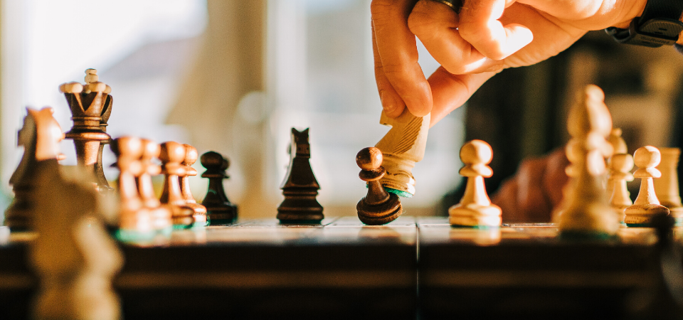 Chess is a game of hand-to-hand combat and anticipation.