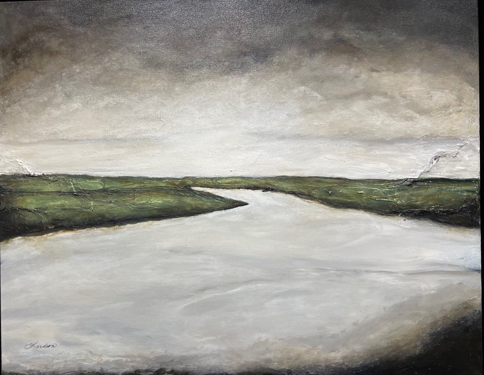 Emerald Isle

Custom framed - Acrylic on canvas - 24h x 30w