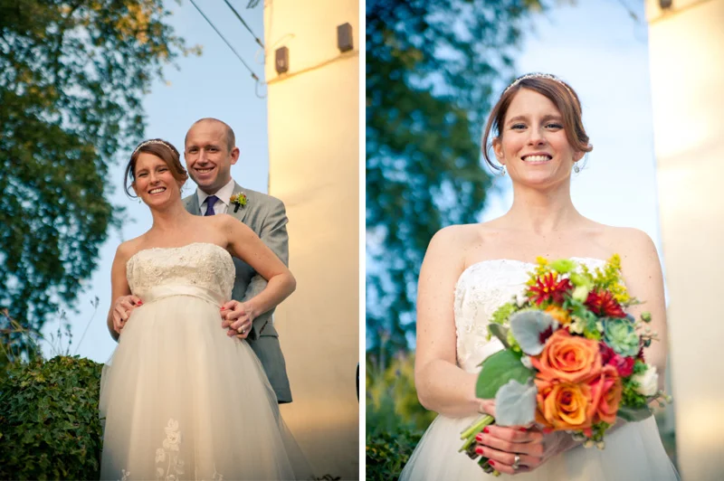 Bride and Groom posing together in Berkeley, CA