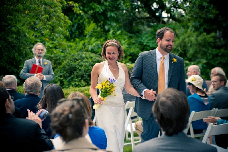 Bride and Groom celebrating in Golden Gate Park