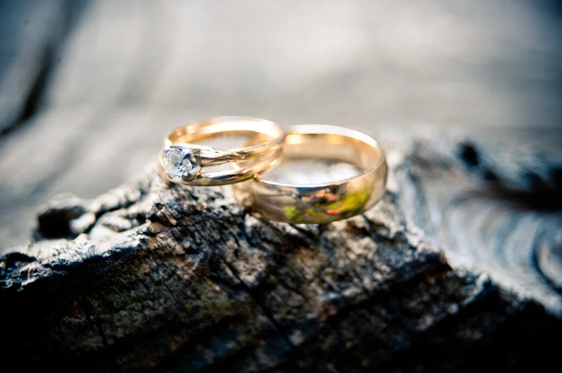 Wedding rings at Axis Cafe in San Francisco