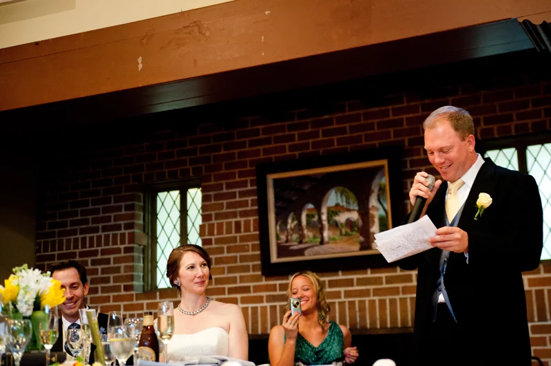Best Man giving toast in Piedmont, CA