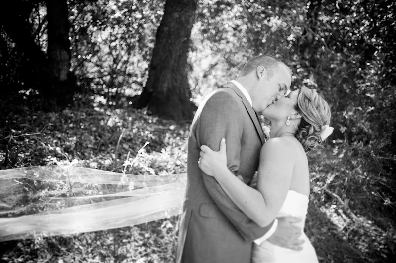 First look of Bride and Groom in Woodside, CA