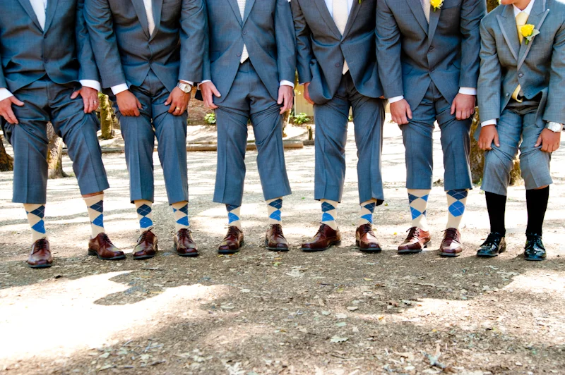Argyle sock detail from wedding