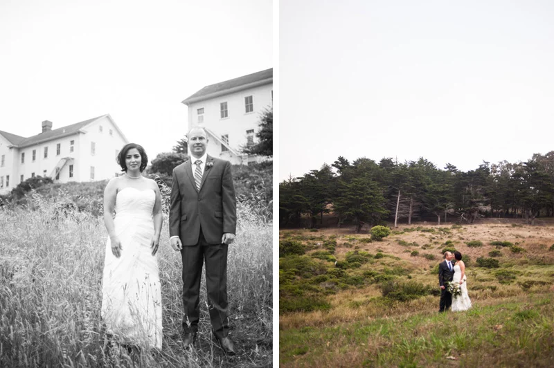 Bride and Groom at Headlands Center for the Arts