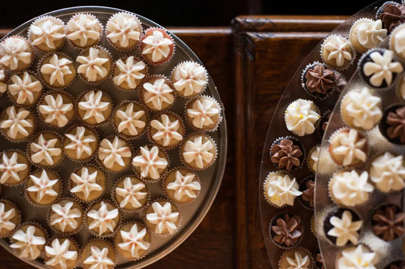 Mini cupcakes at Terrace Room wedding reception