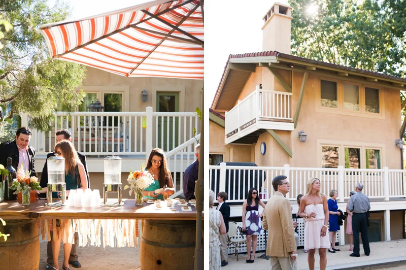Wedding reception at house in St. Helena, CA