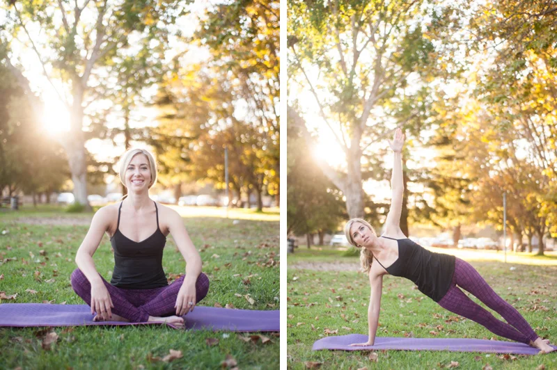 Natural light portraits of Pilates instructor
