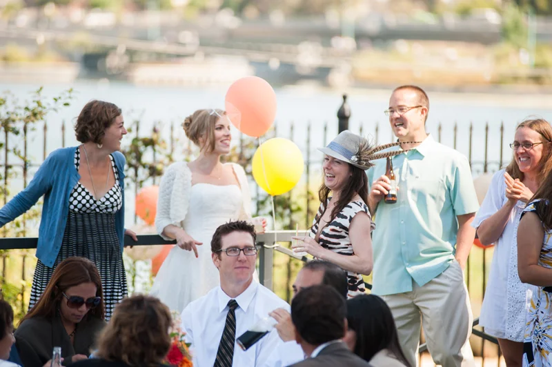 Wedding guests during reception at Camron-Stanford Wedding