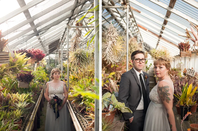 Portraits of Bride and Groom at Shelldance Orchid Gardens