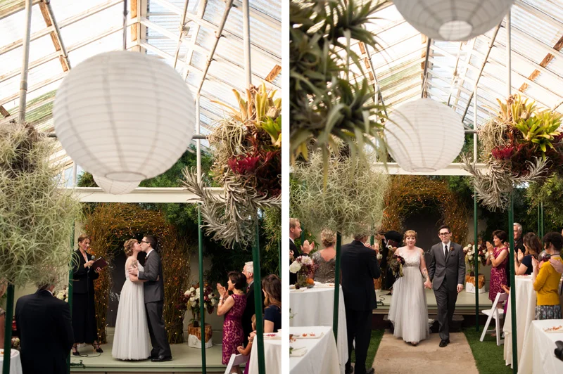 Wedding in orchid greenhouse