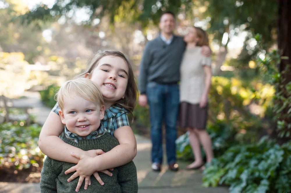 Candid portrait of brother and sister in piedmont, ca