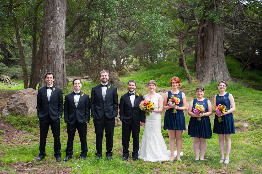 Wedding party in Golden Gate Park
