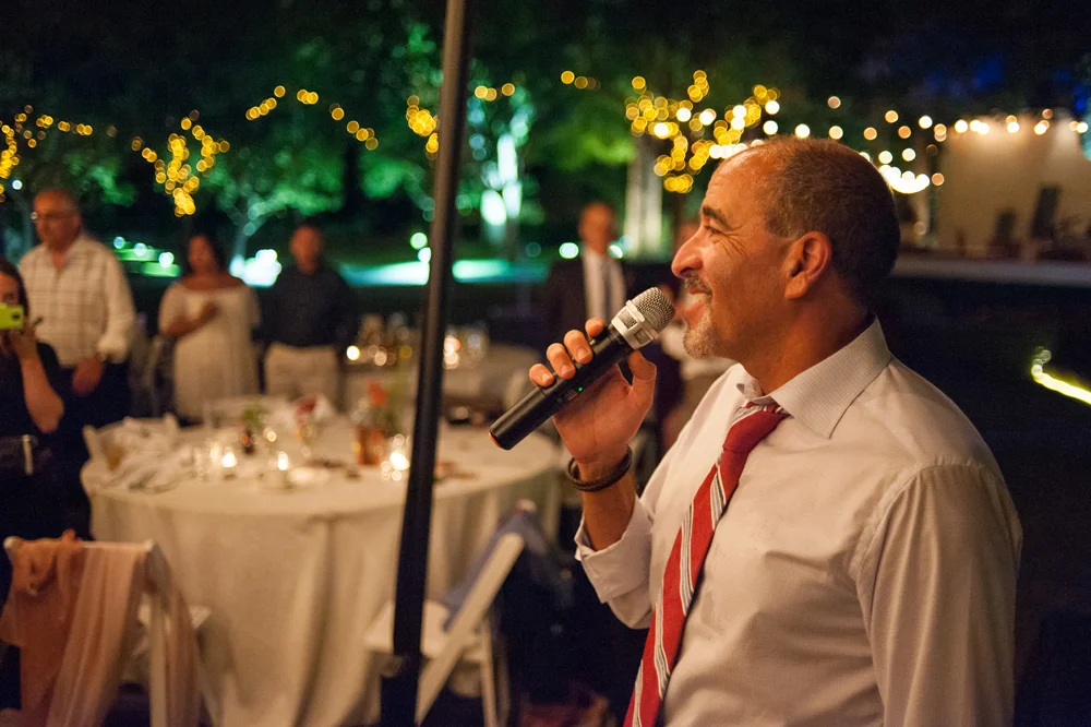 Father of Bride singing at Wente Vineyards