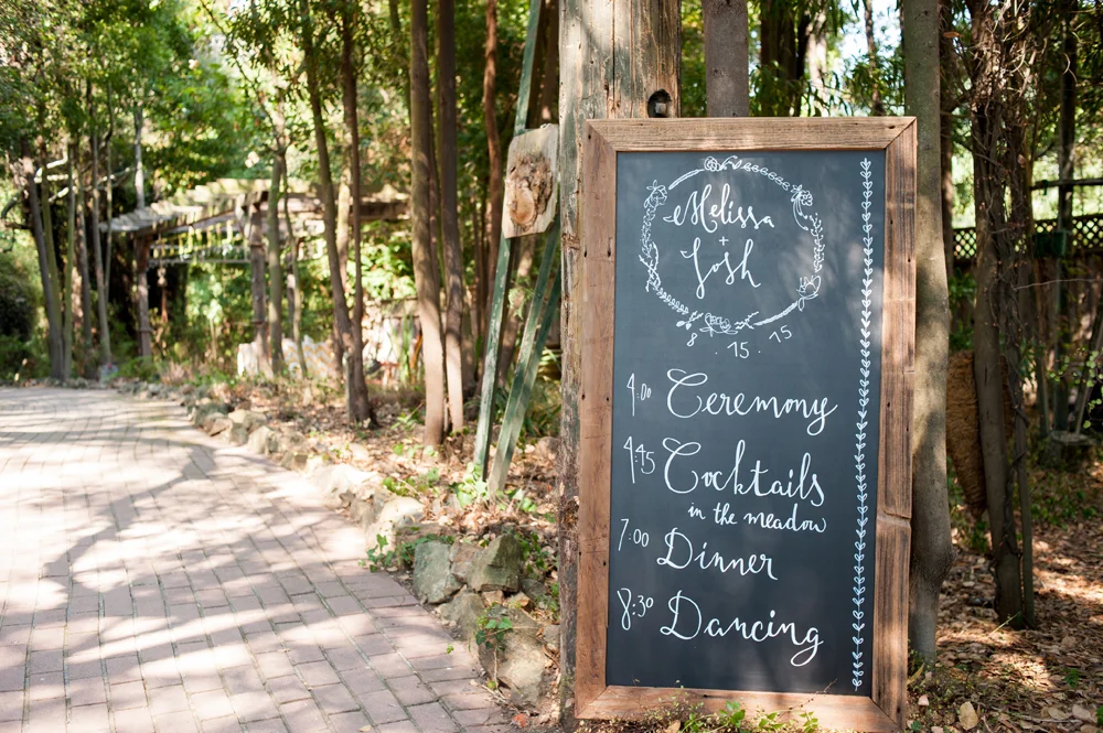 Chalkboard for wedding