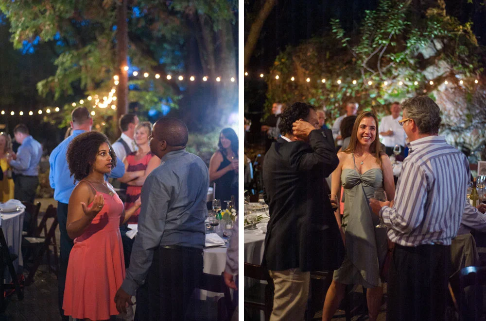 Candid of wedding guests