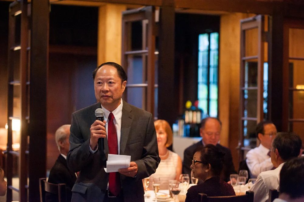 Father of bride gives wedding toast