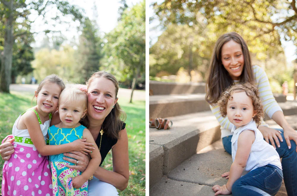 Portrait of Moms with daughters