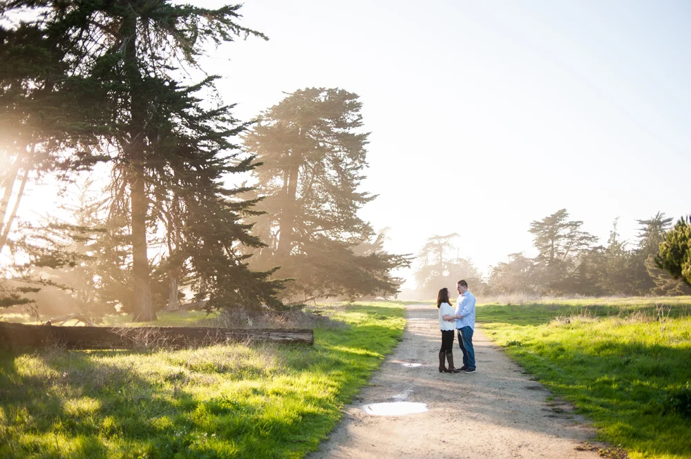 Engagement session at Lighthouse Field State Beach in Santa Cruz