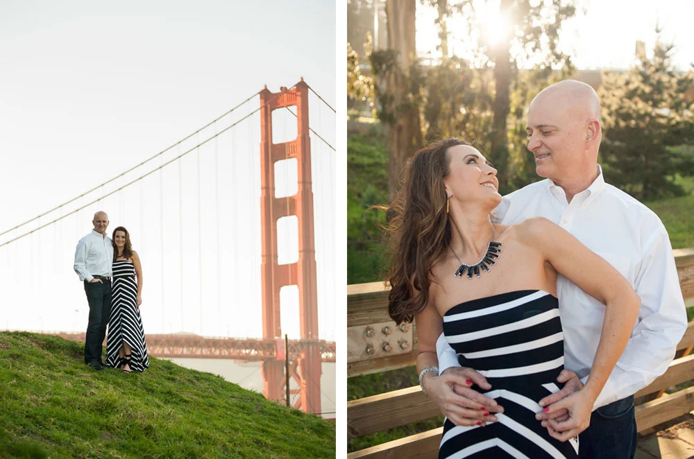Anniversary session in San Francisco and the Golden Gate Bridge
