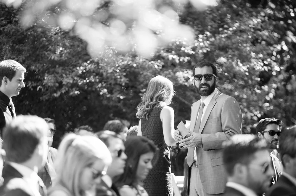 Candid of wedding guests arriving to Dawn Ranch in Guernville
